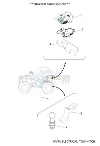 YFM700FWBD YFM70KPAK (B5K6) drawing WVTA ELECTRICAL, TOW HITCH