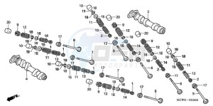 VFR8009 Ireland - (EK / MME TWO) drawing CAMSHAFT/VALVE (FRONT)