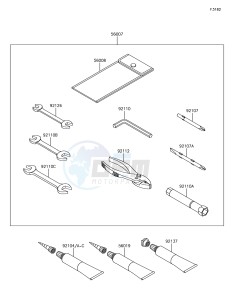 JET SKI SX-R JS1500AJF EU drawing Owner's Tools