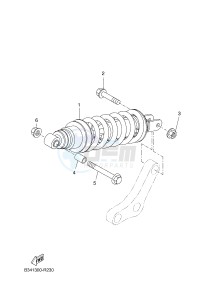 MTM690-U MTM-690-U XSR700 (B345 B345) drawing REAR SUSPENSION