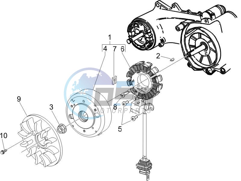 Flywheel magneto