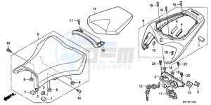 CBR1000RRA France - (F / CMF HRC) drawing SEAT