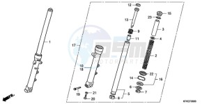 VTR2509 France - (F / CMF LL MK) drawing FRONT FORK