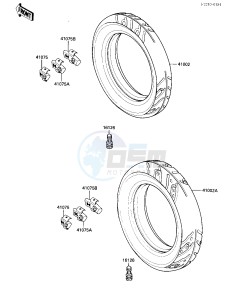 ZX 1000 B [NINJA ZX-10] (B1-B2) [NINJA ZX-10] drawing TIRES