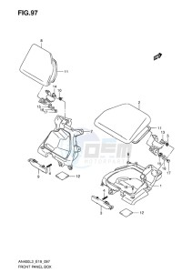 AN400 ABS BURGMAN EU-UK drawing FRONT PANEL BOX