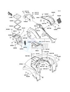 KVF750 4x4 KVF750LCF EU GB drawing Front Fender(s)