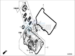 CRF1000DH 2ED - (2ED) drawing CYLINDER HEAD COVER