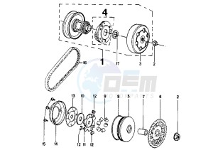 SQUAB - 50 cc drawing CLUTCH