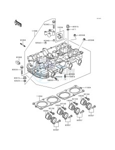 KZ 1000 P [POLICE 1000] (P15-P19) [POLICE 1000] drawing CYLINDER HEAD