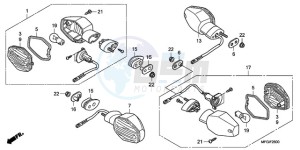 CB600FA3A France - (F / ABS CMF ST 25K) drawing WINKER