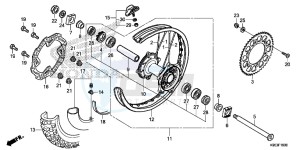 CRF250R Europe Direct - (ED) drawing REAR WHEEL