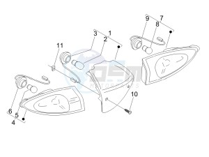 Fly 50 2t drawing Tail light - Turn signal lamps