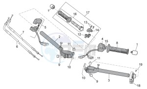 RSV4 1000 APRC R ABS (AU, CA, EU, J, RU, UK, USA) drawing Handlebar - Controls