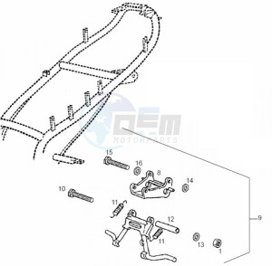 ATLANTIS CITY - 50 cc VTHAL1AE2 Euro 2 2T AC FRA drawing Central stand (Positions)