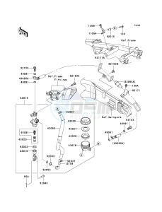 KRF 750 F [TERYX 750 4X4 NRA OUTDOORS] (F8F) C9FA drawing REAR MASTER CYLINDER