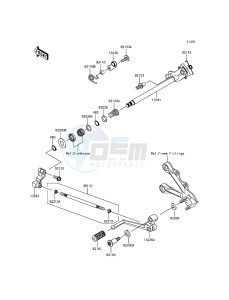 NINJA_ZX-6R_ABS ZX636FFF FR GB XX (EU ME A(FRICA) drawing Gear Change Mechanism