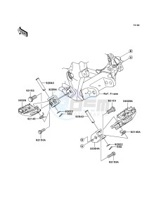 KX250F KX250T7F EU drawing Footrests