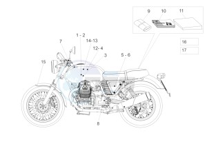 V7 Special 750 drawing Decal and plate set