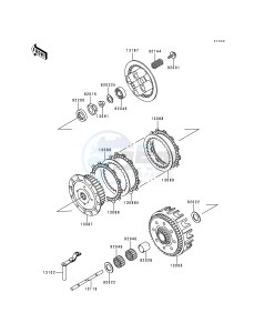 KX 125 L [KX125] (L1) [KX125] drawing CLUTCH