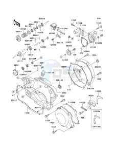 KX 250 M (M1) drawing ENGINE COVER-- S- -