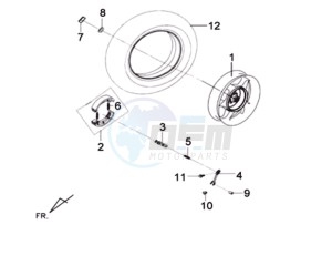 MIO 50 SPORT 25 KMH drawing REAR WHEEL / CENTRAL STAND