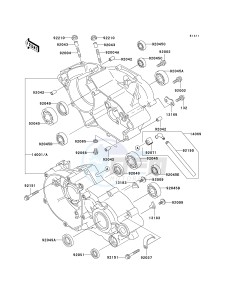 KX 85 A [KX85 MONSTER ENERGY] (A6F - A9FA) A9FA drawing CRANKCASE