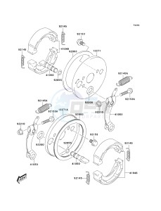 KSF 50 A [KFX50] (A6F) A6F drawing FRONT BRAKE