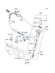 KX125 KX125M8F EU drawing Rear Master Cylinder