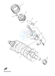 XJ6S 600 DIVERSION (S-TYPE) (36CJ 36CK) drawing CRANKSHAFT & PISTON