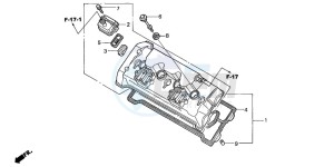 CBR600F drawing CYLINDER HEAD COVER