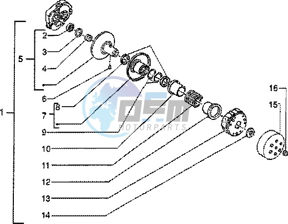 Driven pulley