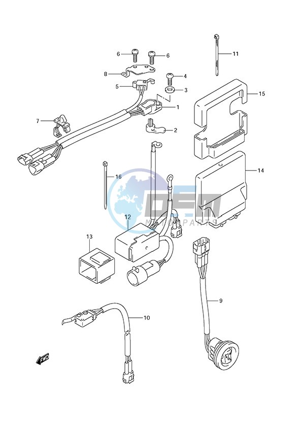 PTT Switch/Engine Control Unit