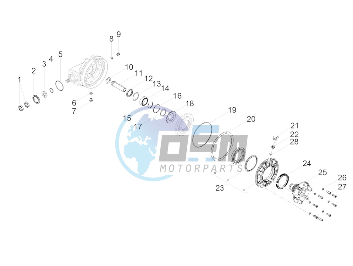 Rear transmission / Components