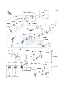 BN 125 A [ELIMINATOR 125] (A6F-A9F) A6F drawing IGNITION SWITCH_LOCKS_REFLECTORS