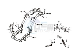 FIDDLE III 125I L5-L6 drawing FRAME / ENGINE MOUNT