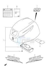 DF 9.9A drawing Engine Cover Non-Remote Control