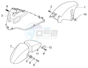 X8 125 PM36200-PM36300 drawing Wheel compartment-Mudguard