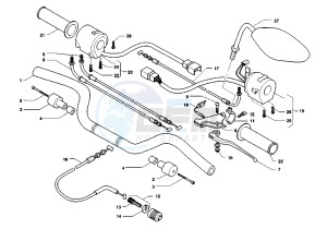 RAPTOR 650 drawing HANDLEBAR-DRIVE CONTROLS