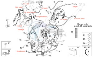 Sport City 125-200 e2 125-200-250 drawing Electrical system