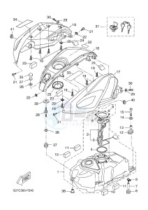 MT125 MT-125 (5D7C) drawing FUEL TANK