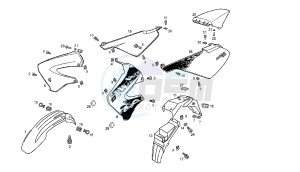 SENDA SM X-RACE 2VER - 50 CC VTHSR2E1A EU2 2VER drawing BODY MY09