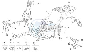 Scarabeo 125-200 e3 (eng. piaggio) drawing Frame