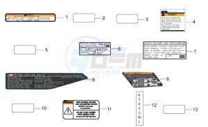 Tuono 1000 v4 R Std APRC drawing Plate set and decal