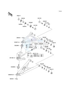 KSV 700 B [KFX700 V FORCE] (B1-B2) [KFX700 V FORCE] drawing SUSPENSION