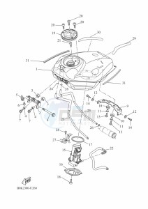 TRACER 700 MTT690-A (B0K2) drawing FUEL TANK