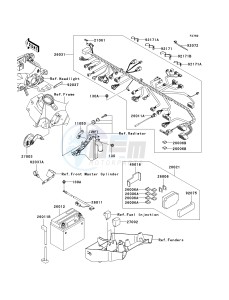 ZX 636 B [NINJA ZX-6R[ (B1-B2) [NINJA ZX-6R drawing CHASSIS ELECTRICAL EQUIPMENT