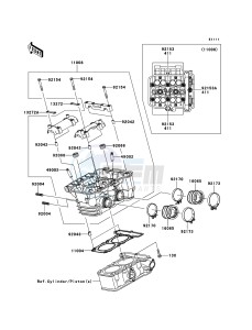 NINJA 250R EX250KBF GB XX (EU ME A(FRICA) drawing Cylinder Head