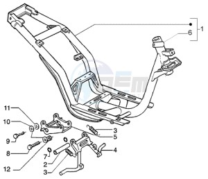 Fly 50 2t drawing Chassis - Central stand