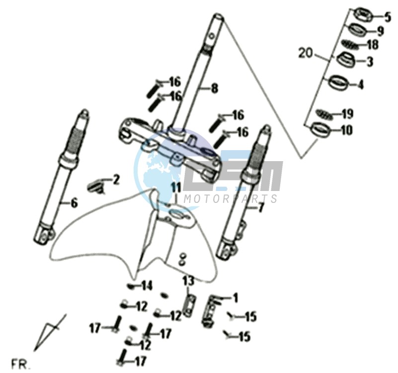 FRONT FORK/ STEERING HEAD BEARING / FRONT FORK