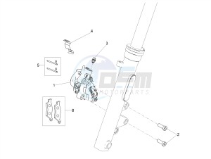 V7 III Anniversario 750 e4 (NAFTA) drawing Front brake caliper